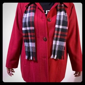 Red London Fog Coat